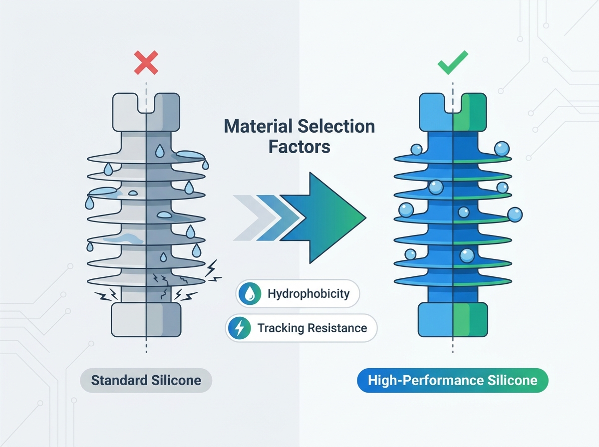 Silicone rubber for post insulators manufacturing and application