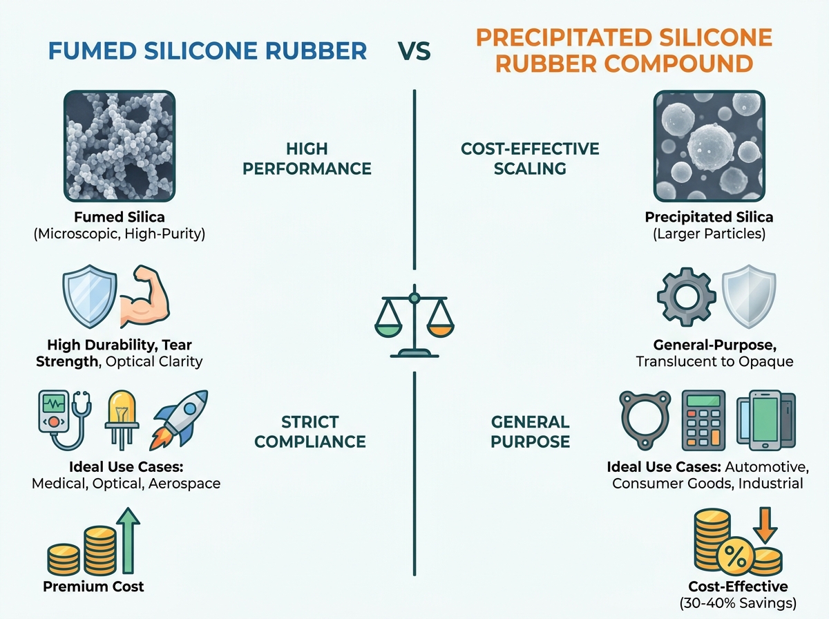 Fumed vs Precipitated Silicone Rubber Manufacture